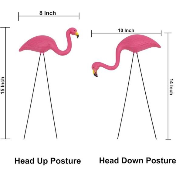 GiftExpress Pink Flamingos Yard Decorations - 6 Pack Small - Picture 5 of 7